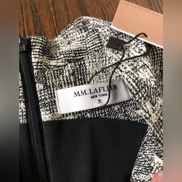 M.M. LAFLEUR Women’s 10 The Aditi Dress in Crackle Black/White -Knee Length- NWT - Picture 5 of 13